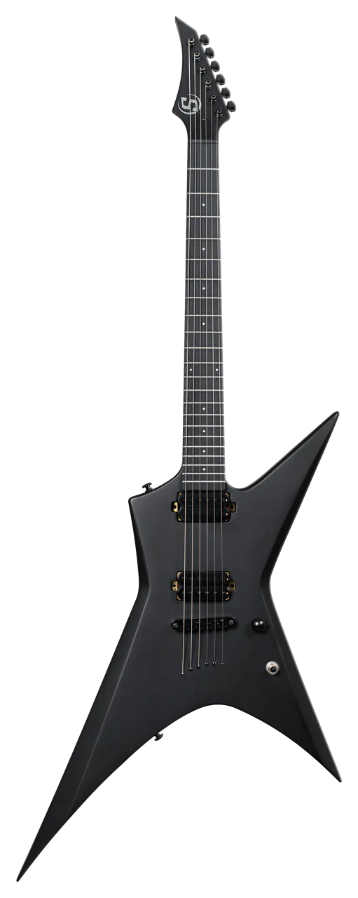 S by Solar XB4.6C Carbon Black Electric Guitar - Image 5