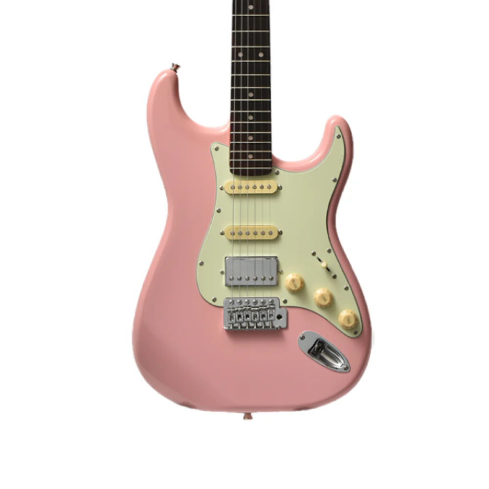 Bacchus BST-2-RSM/R-SLPK Universe Series Roasted Maple Electric Guitar, Shell Pink - Image 4