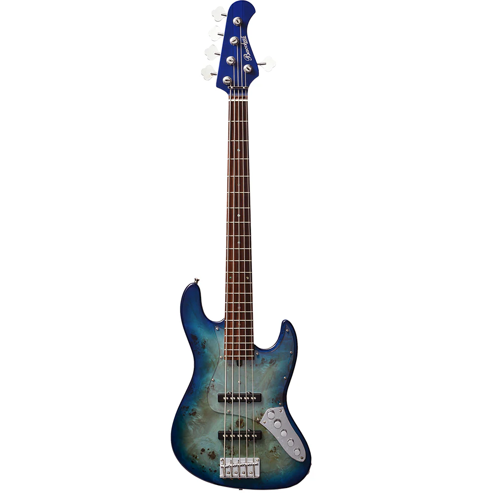 Bacchus WJB5-BP Act BL-B Blue Burst 5-String Active Bass - Image 2