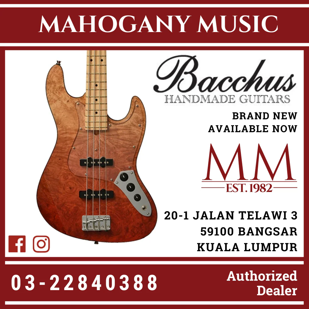 Bacchus WL-434S BM/M Red 4-String Bass