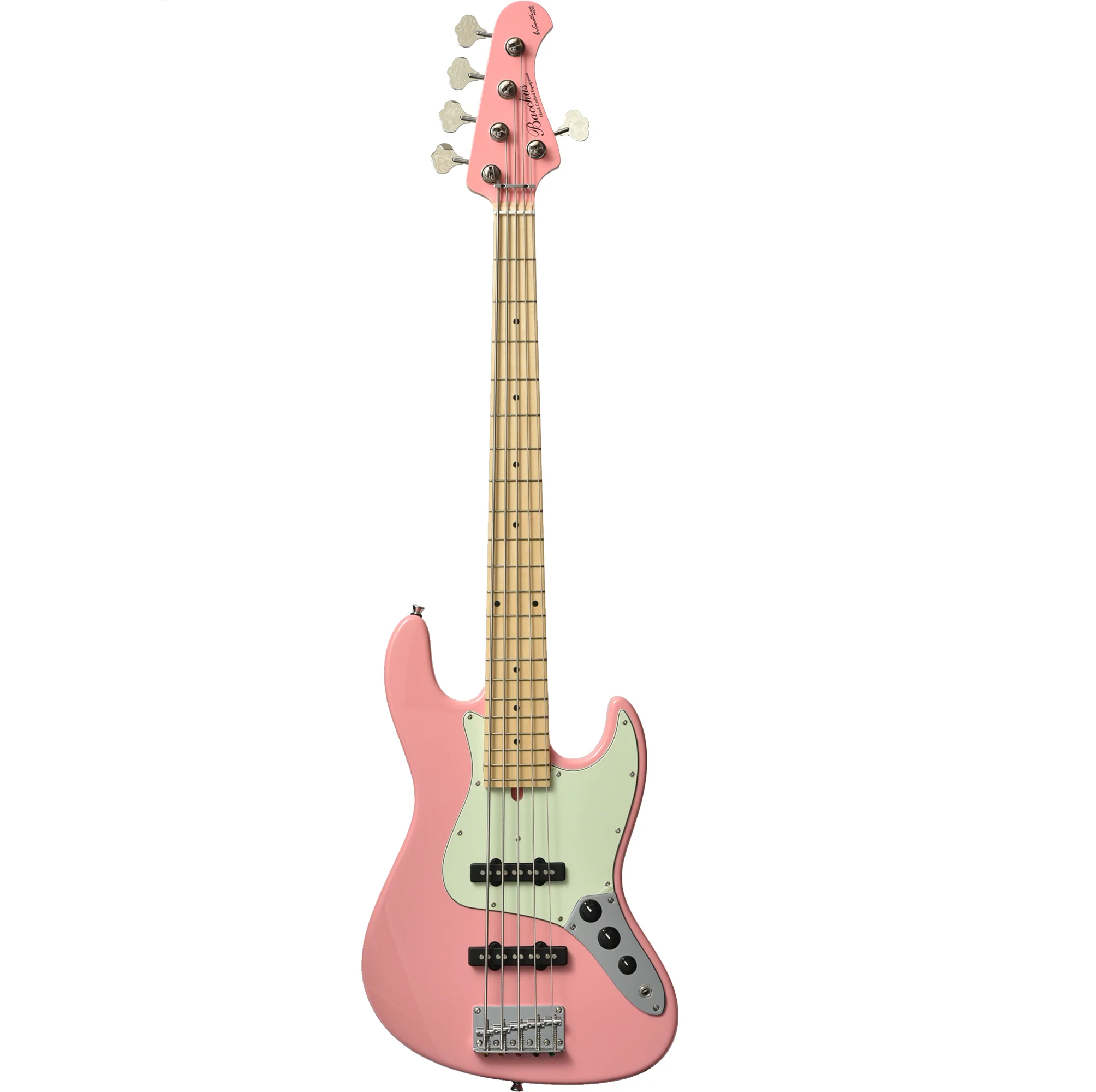 Bacchus WL-534S-ALD-SP Pink 5 String Bass - Image 2