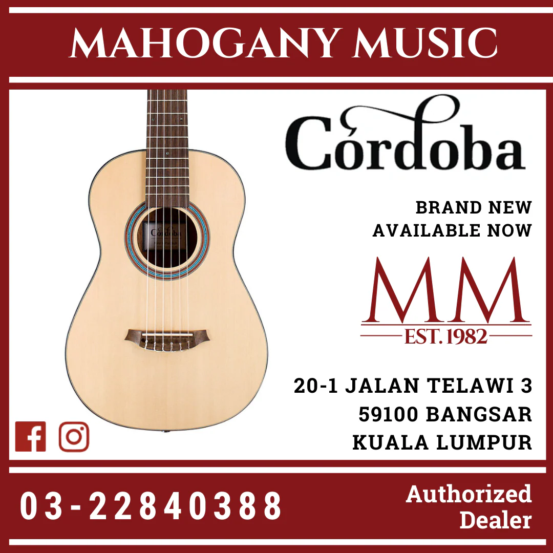 Cordoba Mini II Padauk - Solid Spruce Top, Padauk Back & Sides