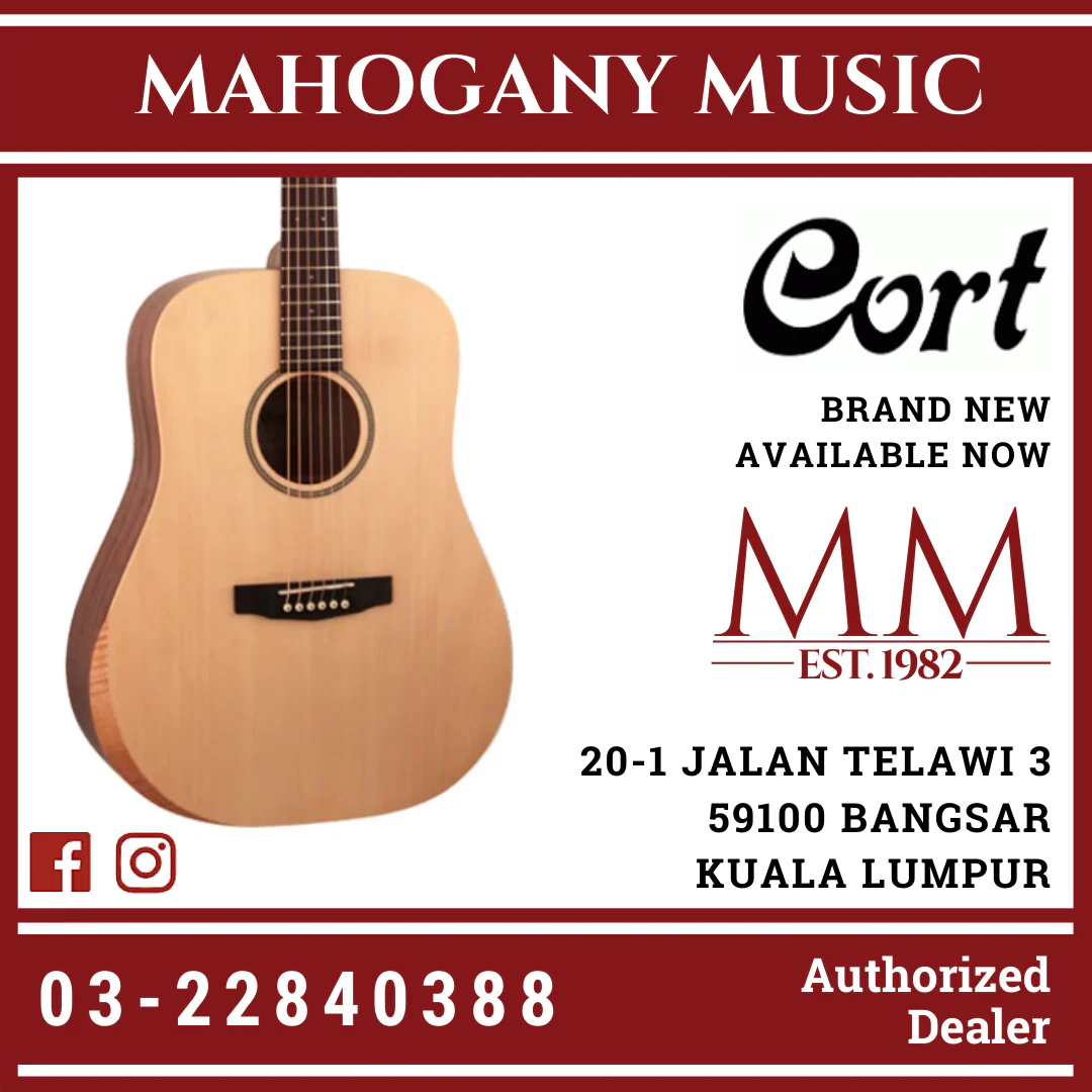 Cort Earth Bevel Cut Aco Gtr w/Bag