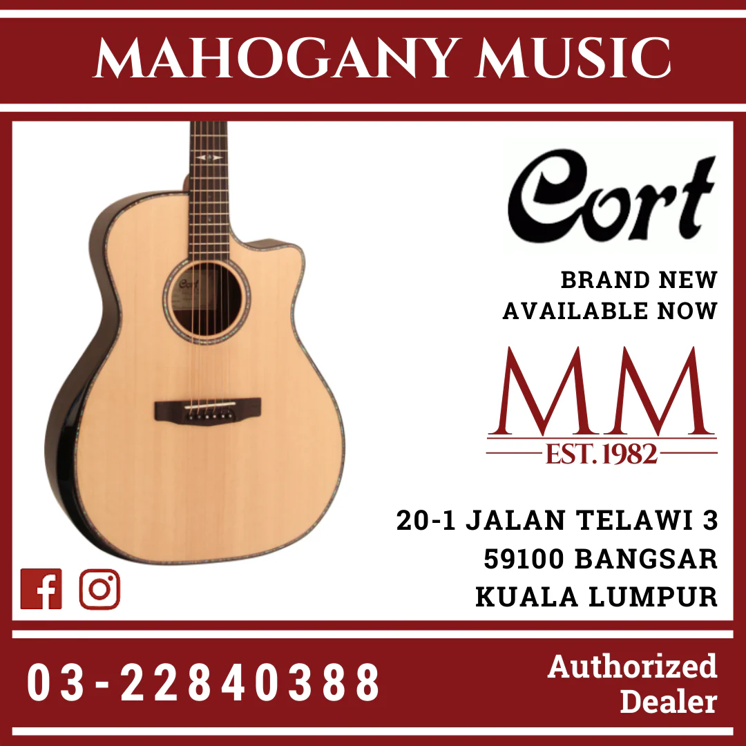 Cort Grand Regal GA-PF Bevel Natural Finish Acoustic Guitar