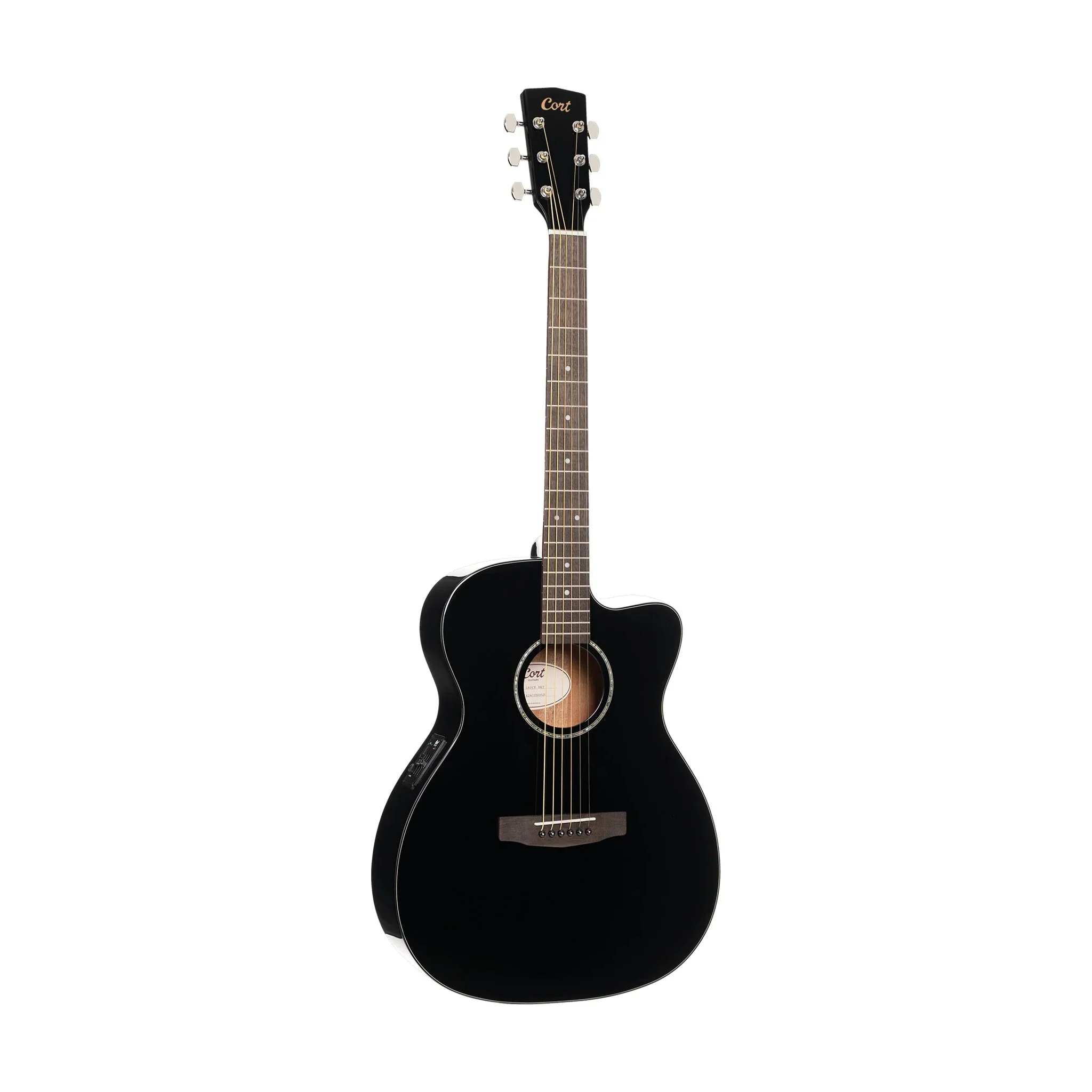 Cort L60CE-BK Acoustic Guitar, Black - Image 2