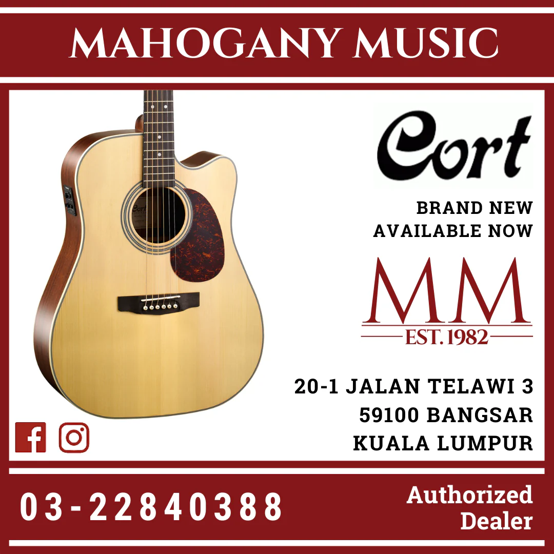 Cort MR-600F Natural Solid Top Acoustic Guitar