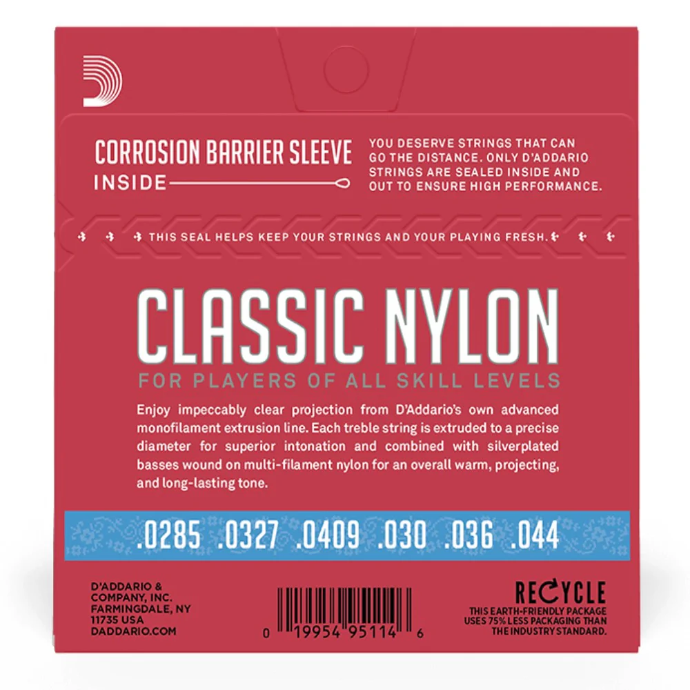 D'Addario EJ27H Nylon Classical Guitar Strings, Hard Tension - Image 4
