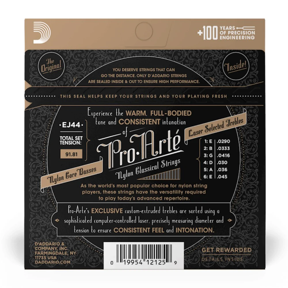 D'Addario EJ44 Pro-Arté Nylon Classical Guitar Strings, Extra Hard Tension - Image 4