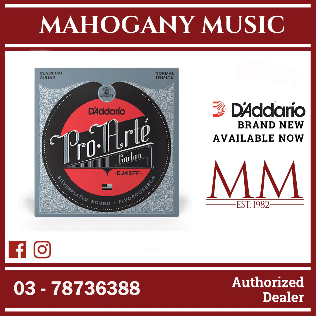 D'Addario EJ45FF Pro-Arté Carbon Classical Guitar Strings, Normal Tension