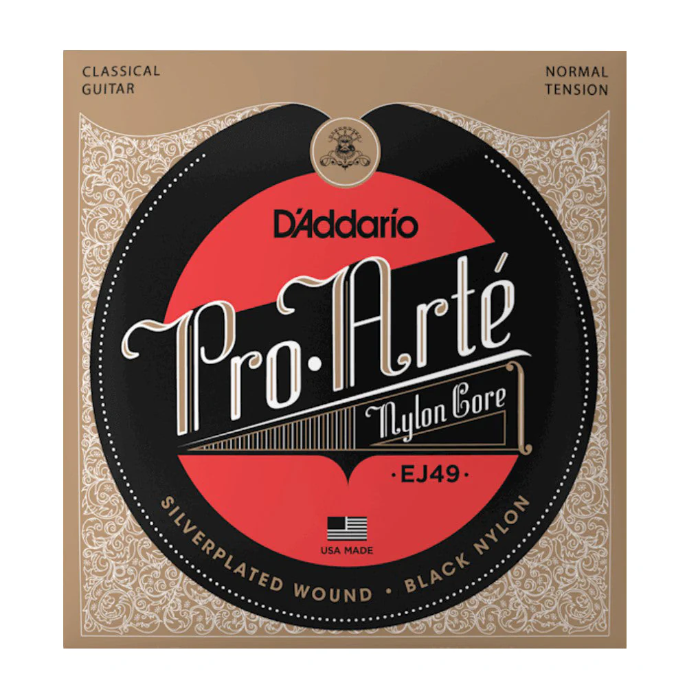 D'Addario EJ49 Pro-Arté Black Nylon Classical Guitar Strings, Normal Tension - Image 2