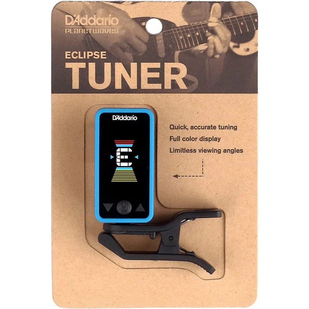 D'Addario PW-CT-17BU Eclipse Headstock Tuner, Blue - Image 3