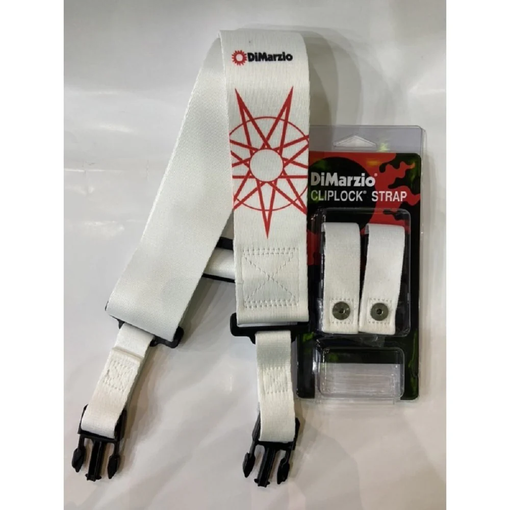 DiMarzio DD2249 Jim Root 4 Cliplock Strap, White - Image 3