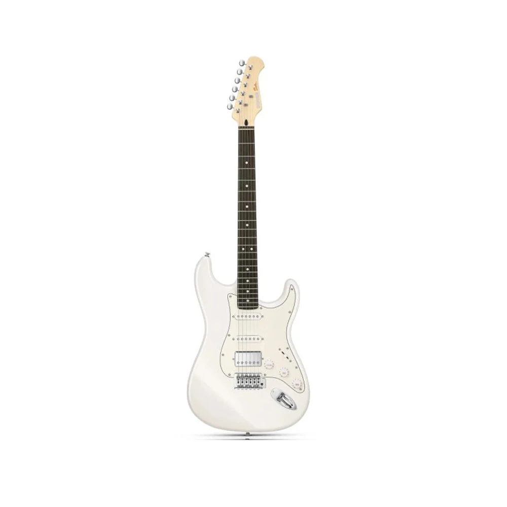 Donner EC1418 DST-152W Electric Guitar, White - Image 2