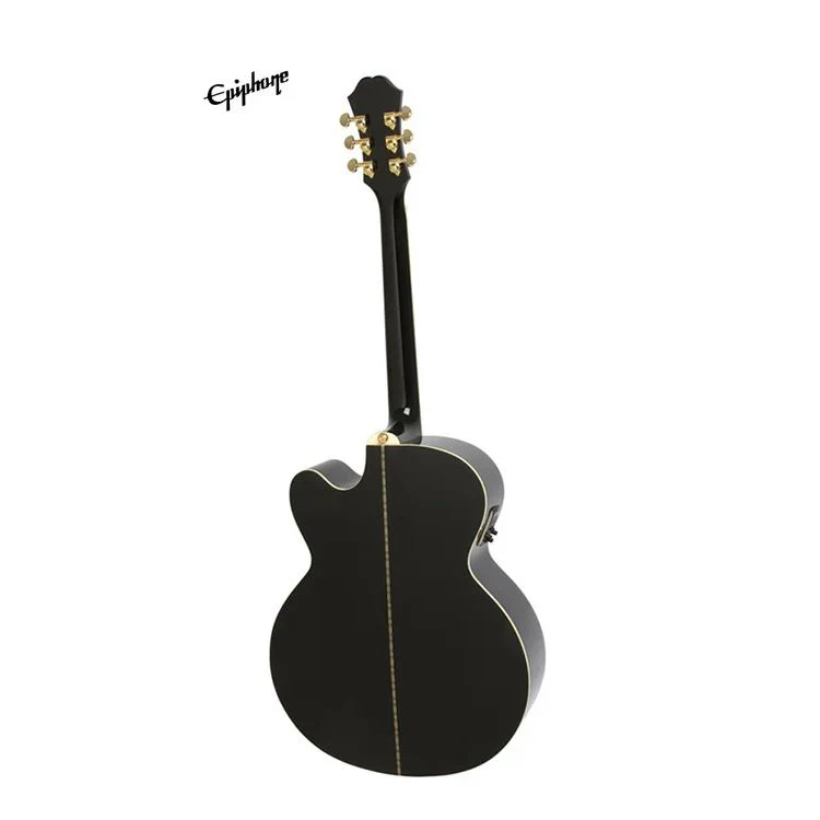 Epiphone J-200 EC Studio Acoustic-Electric Guitar - Black - Image 4