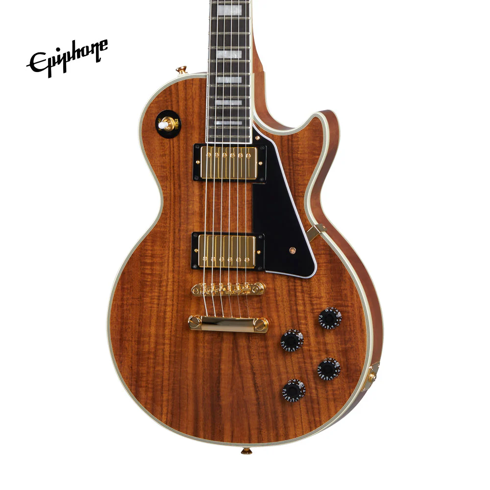 Epiphone Les Paul Custom Koa Electric Guitar - Natural - Image 2
