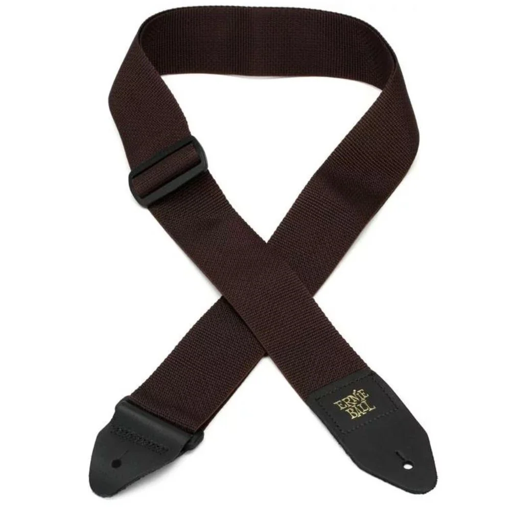 Ernie Ball P04052 Polypro Guitar Strap with Leather Ends, Brown - Image 3