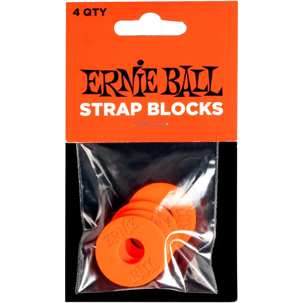 Ernie Ball P05620 Strap Blocks, Red, 4-Pack - Image 3