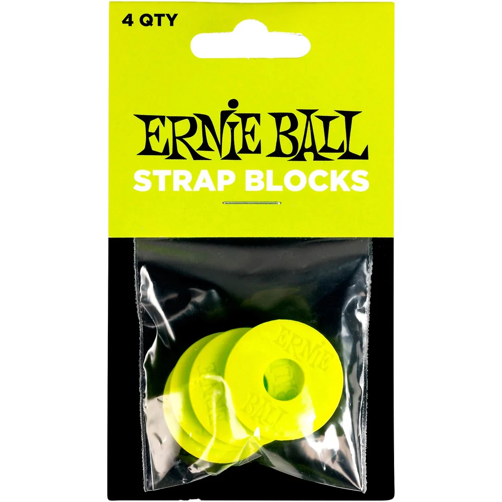 Ernie Ball P05622 Strap Blocks, Green, 4-Pack - Image 3