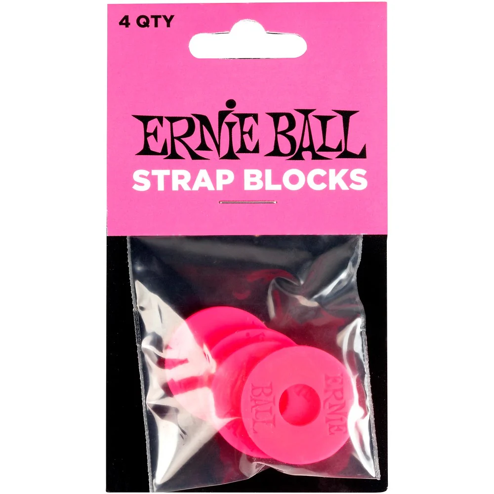 Ernie Ball P05623 Strap Blocks, Pink, 4-Pack - Image 3