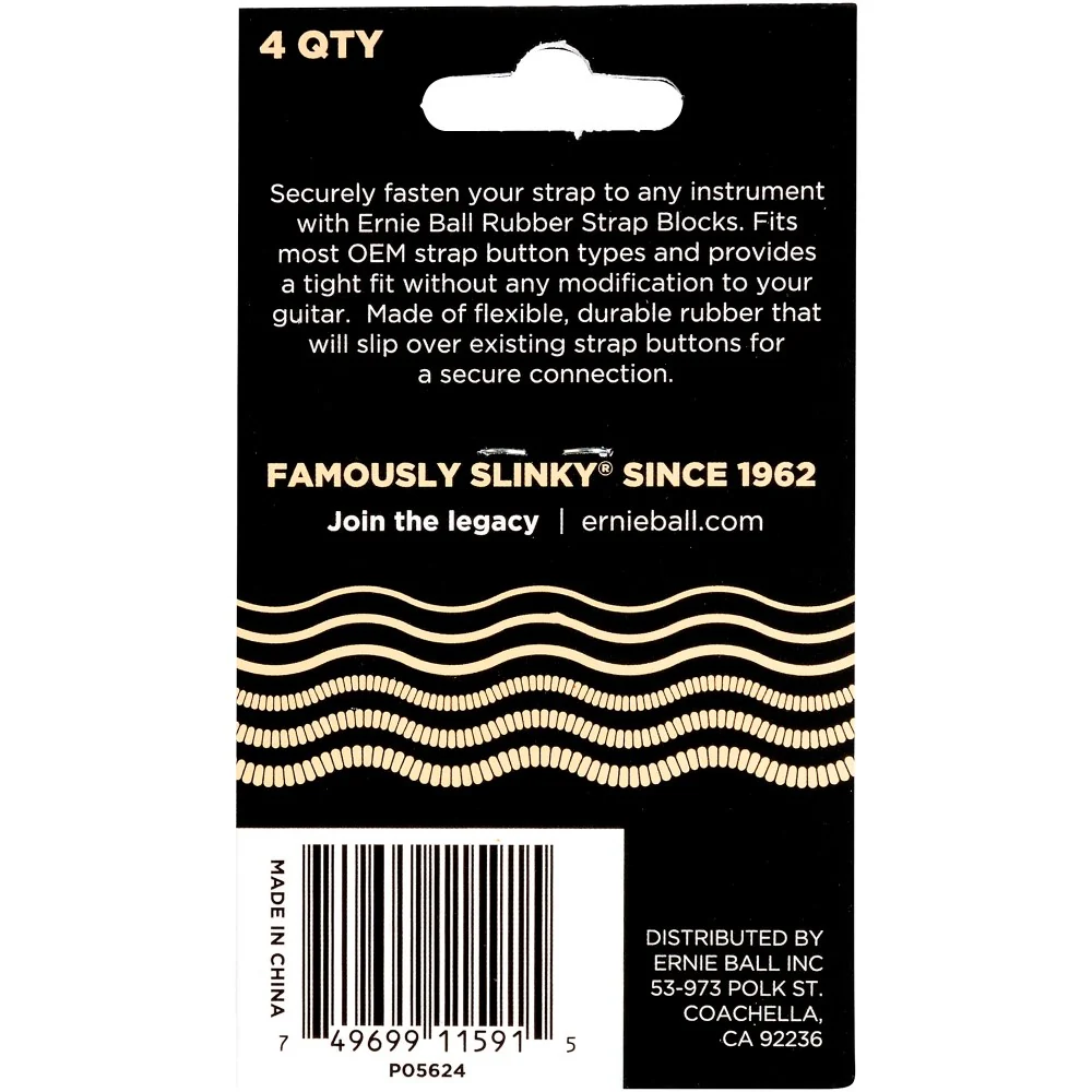 Ernie Ball P05624 Strap Blocks, Cream, 4-Pack - Image 2