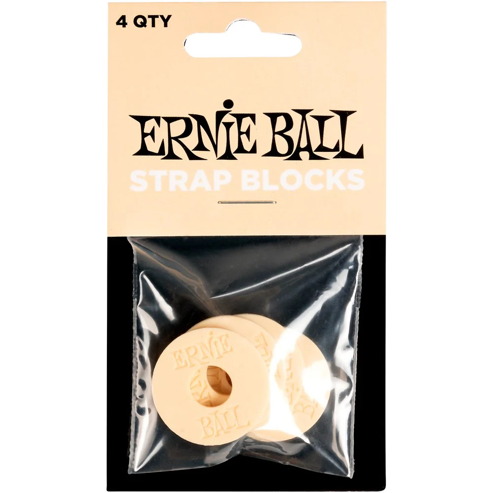 Ernie Ball P05624 Strap Blocks, Cream, 4-Pack - Image 3