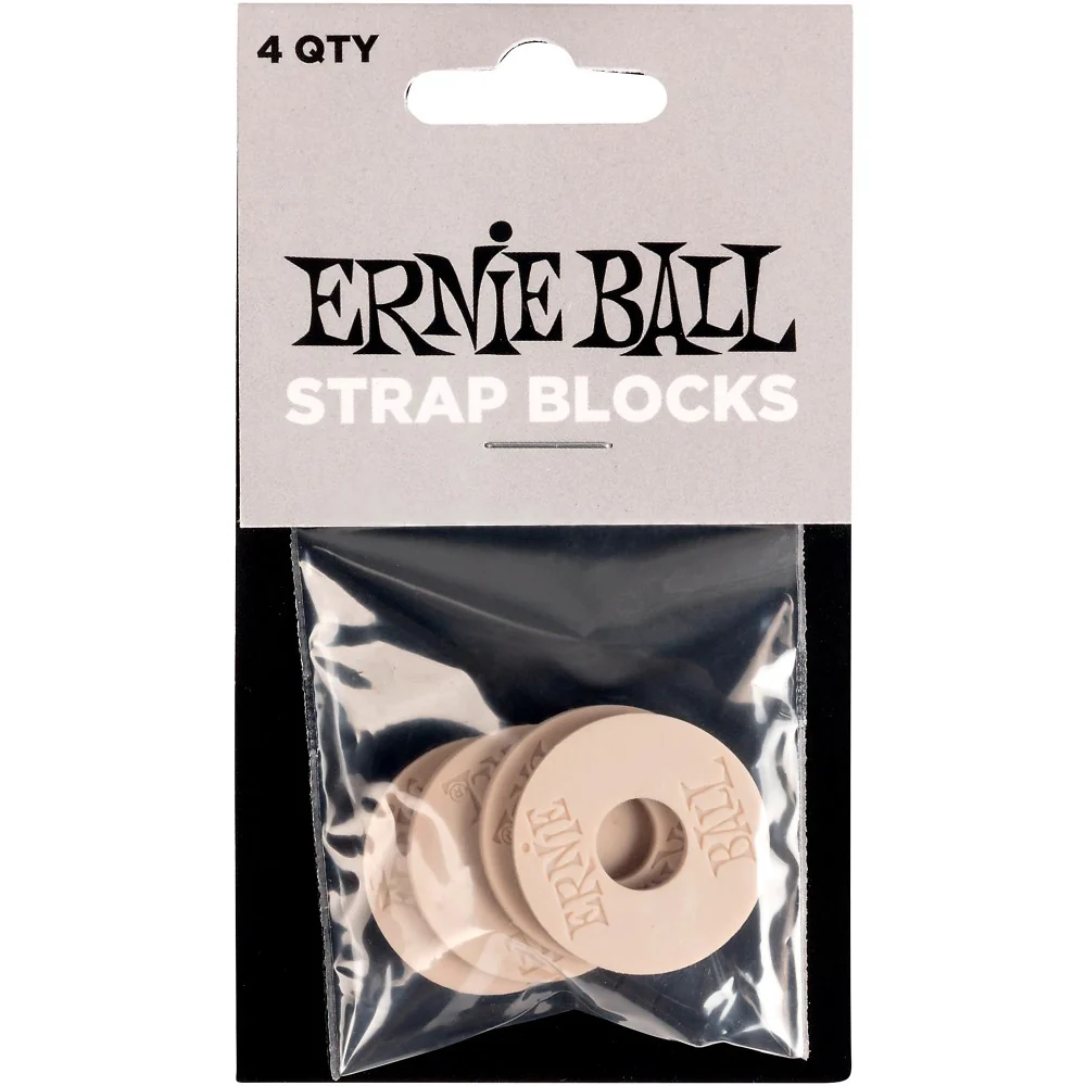 Ernie Ball P05625 Strap Blocks, Gray, 4-Pack - Image 3