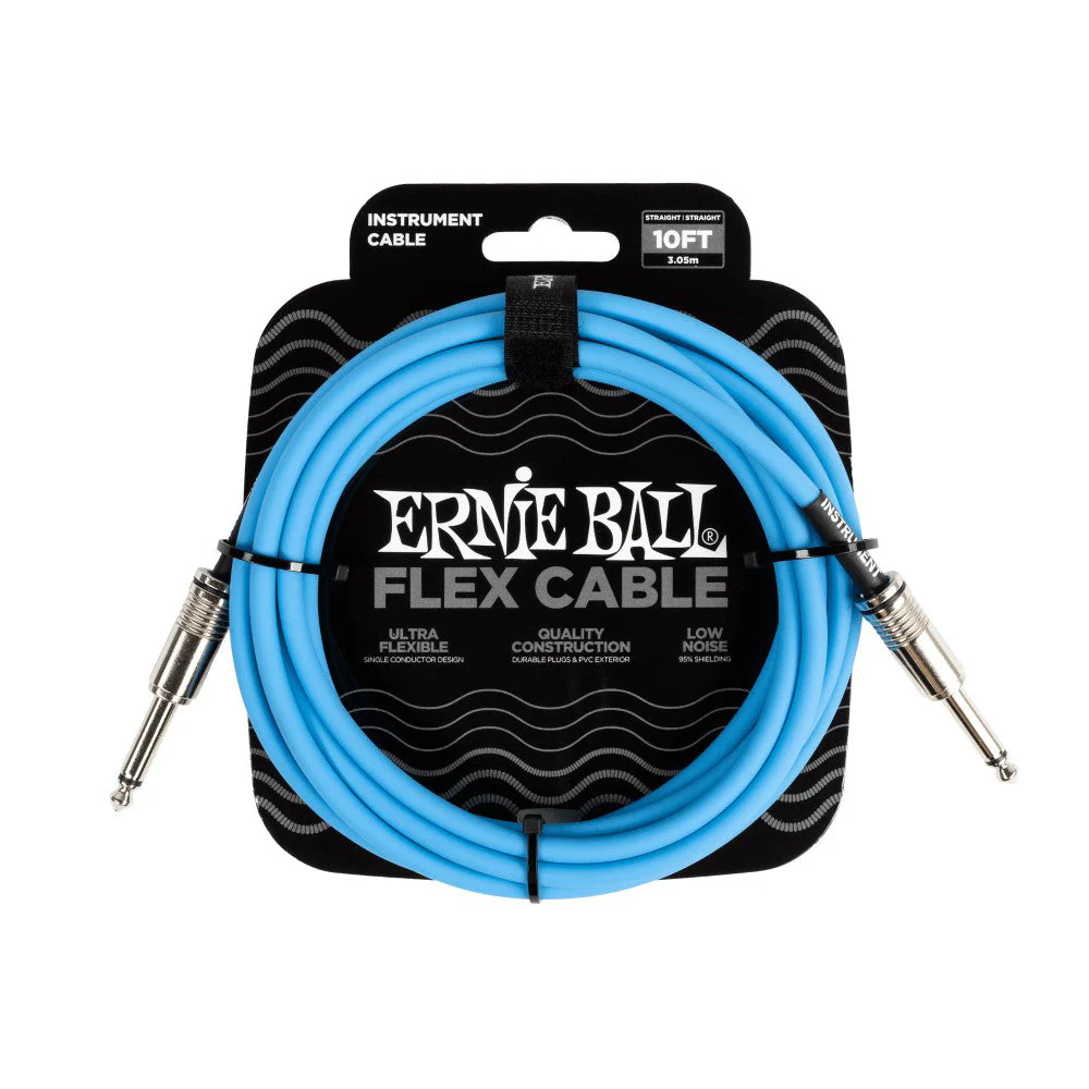 Ernie Ball P06412 FLEX Instrument Cable 10 Ft, Blue - Image 2