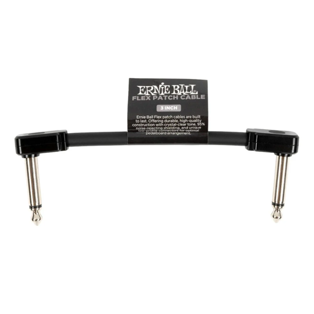 Ernie Ball P06438 FLEX Instrument Patch Cable 3 Inch Single, Black - Image 2