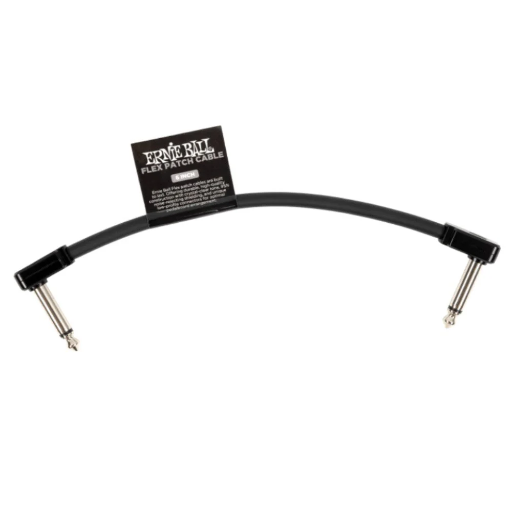 Ernie Ball P06439 FLEX Instrument Patch Cable 6 Inch Single, Black - Image 2