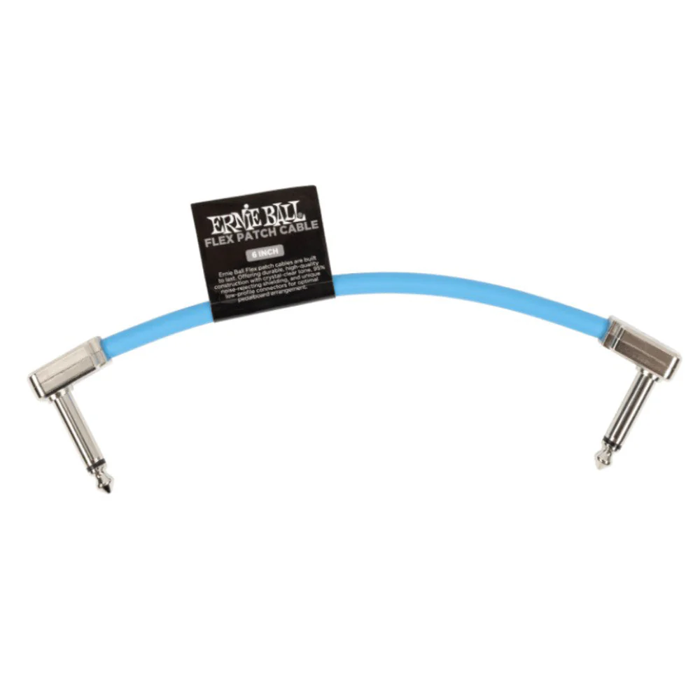Ernie Ball P06455 FLEX Instrument Patch Cable 6 Inch Single, Blue - Image 2