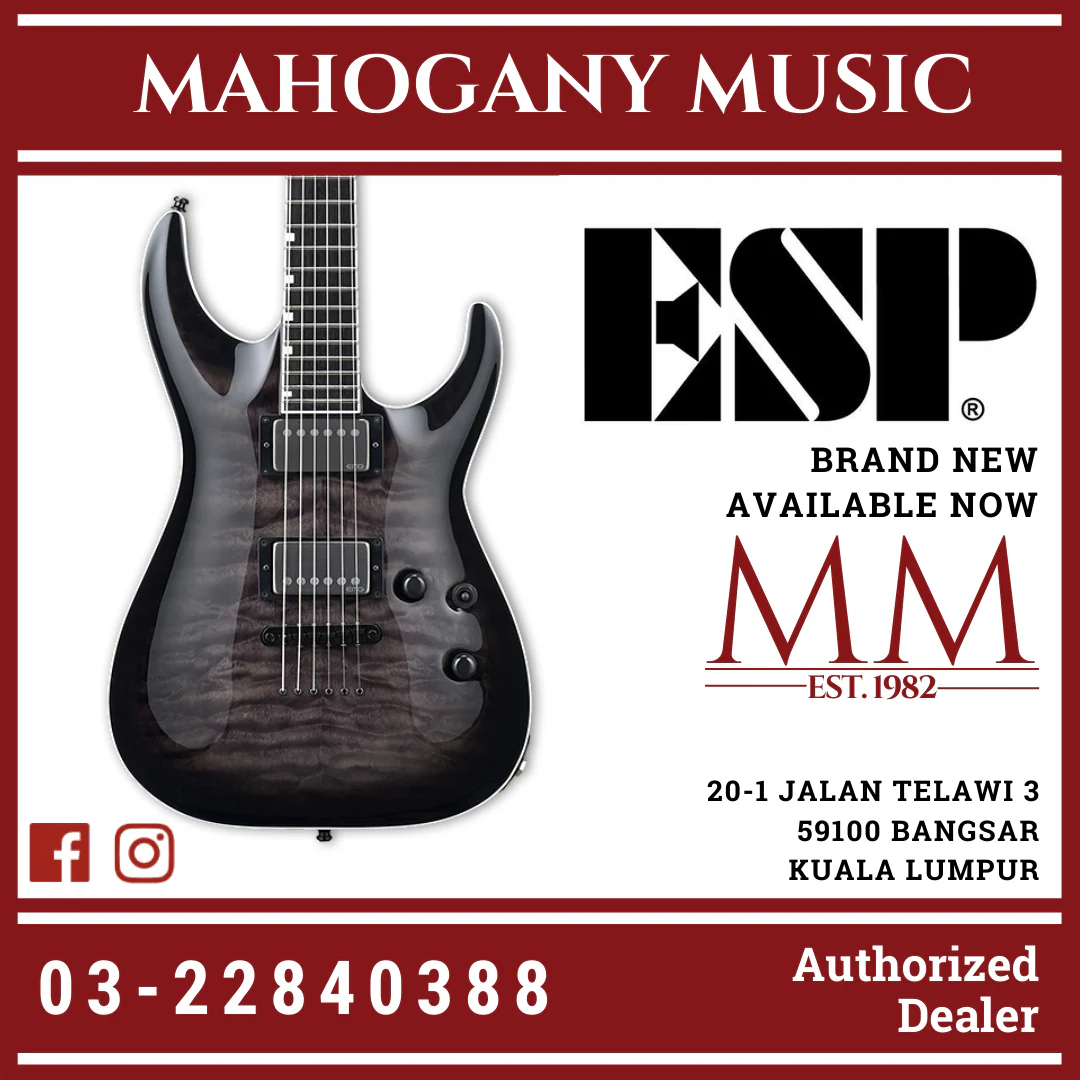 ESP E-II Horizon NT-II See Thru Black Sunburst