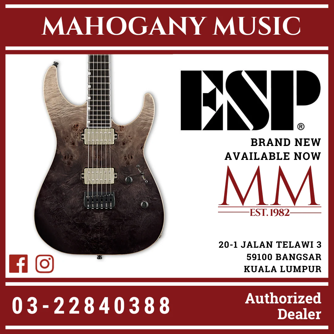 ESP E-II M-II NT Black Natural Fade