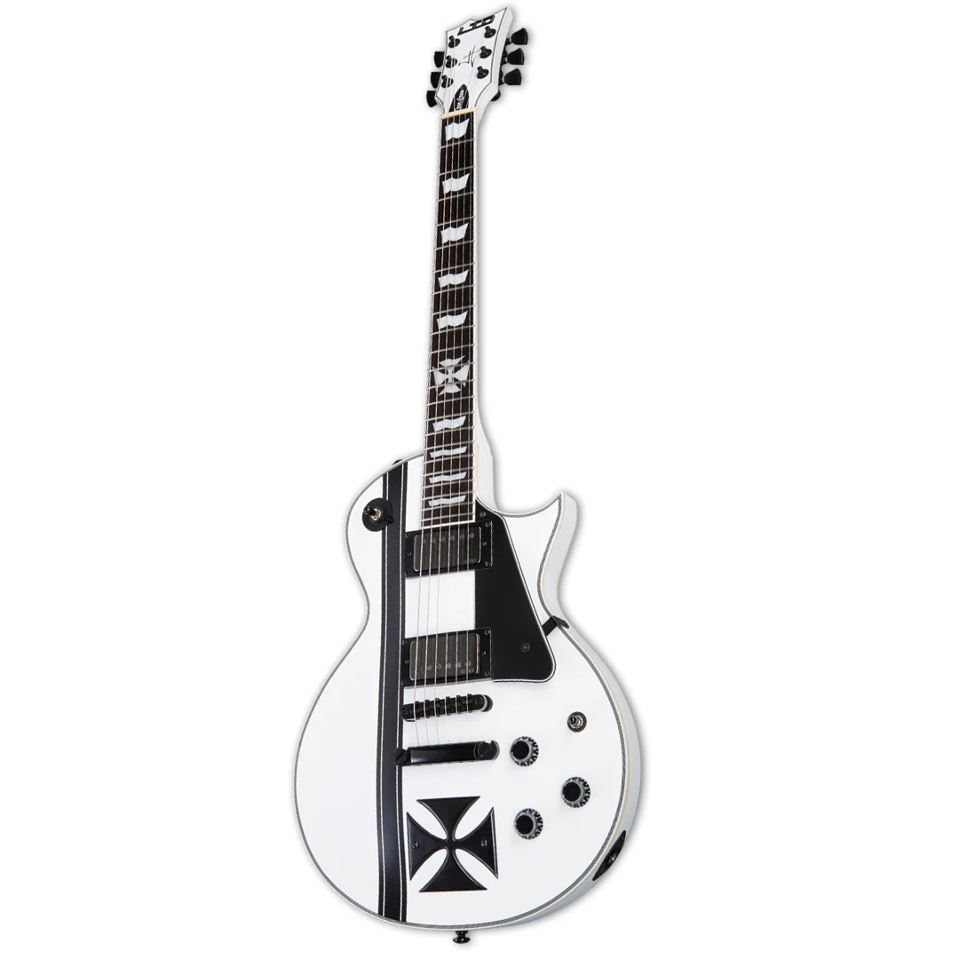 ESP James Hetfield Iron Cross SW Snow White Electric Guitar - Image 2