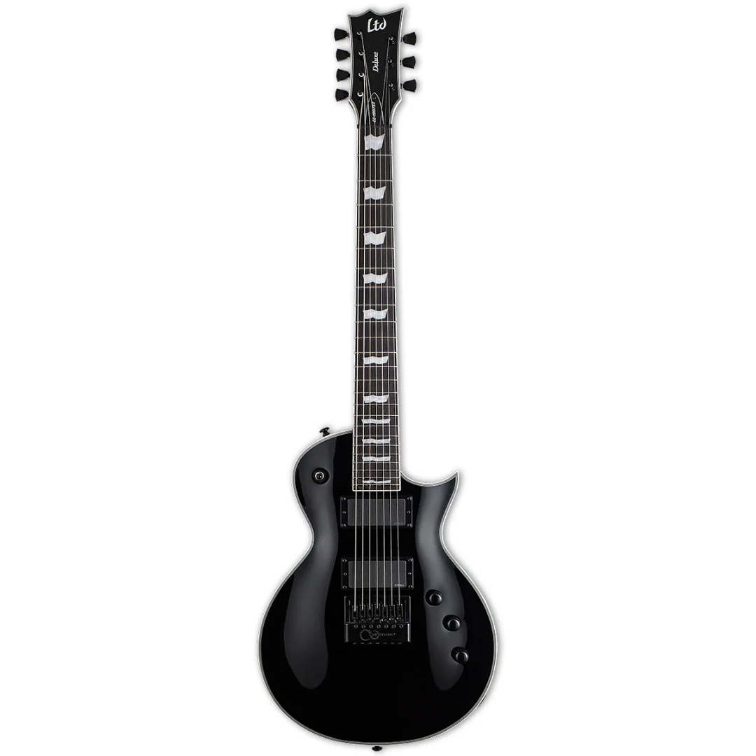 ESP LTD EC-1007 - 7 String, EMG Pickups & Evertune - Black Electric Guitar - Image 2