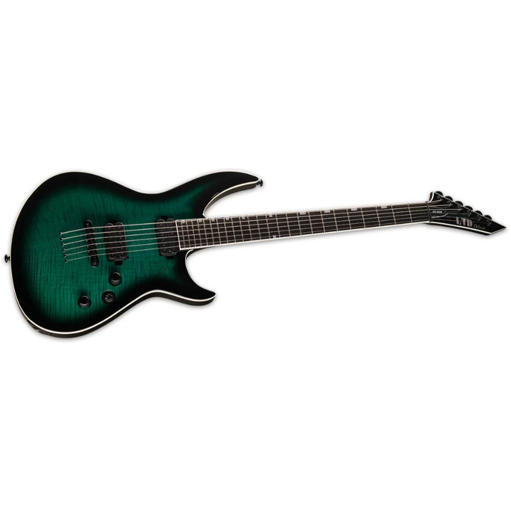 ESP LTD H3-1000 FM - Black Turquoise Burst - Image 2