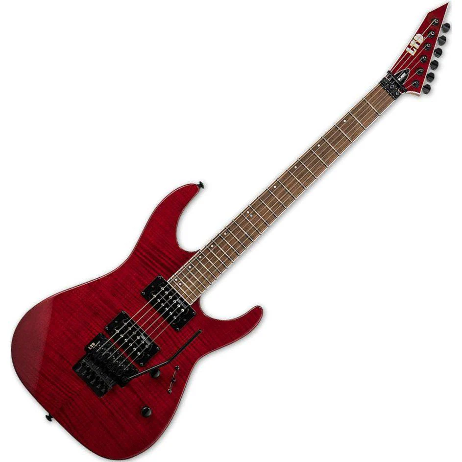 ESP LTD M-200FM Electric Guitar - See Thru Red - Image 2