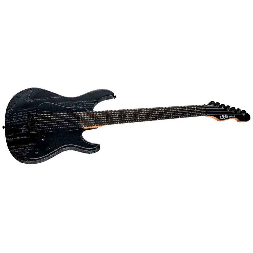 ESP LTD SN-1007 HT Baritone Electric Guitar - Black Blast - Image 2