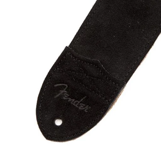 Fender 2 1/2 inch Strap Suede Electric Guitar Strap, Black - Image 3