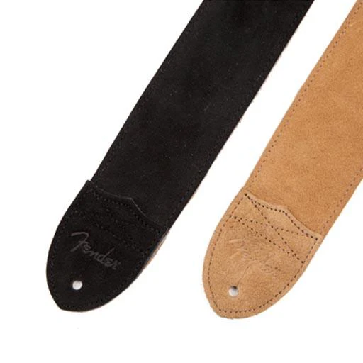 Fender 2 1/2 inch Strap Suede Electric Guitar Strap, Black - Image 4