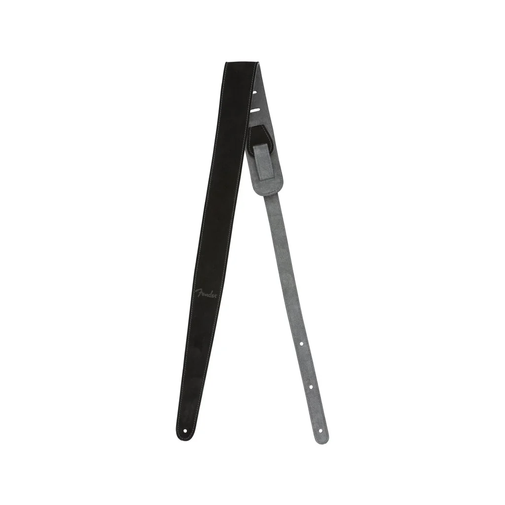 Fender 2inch Reversible Suede Guitar Strap, Black/Gray - Image 2