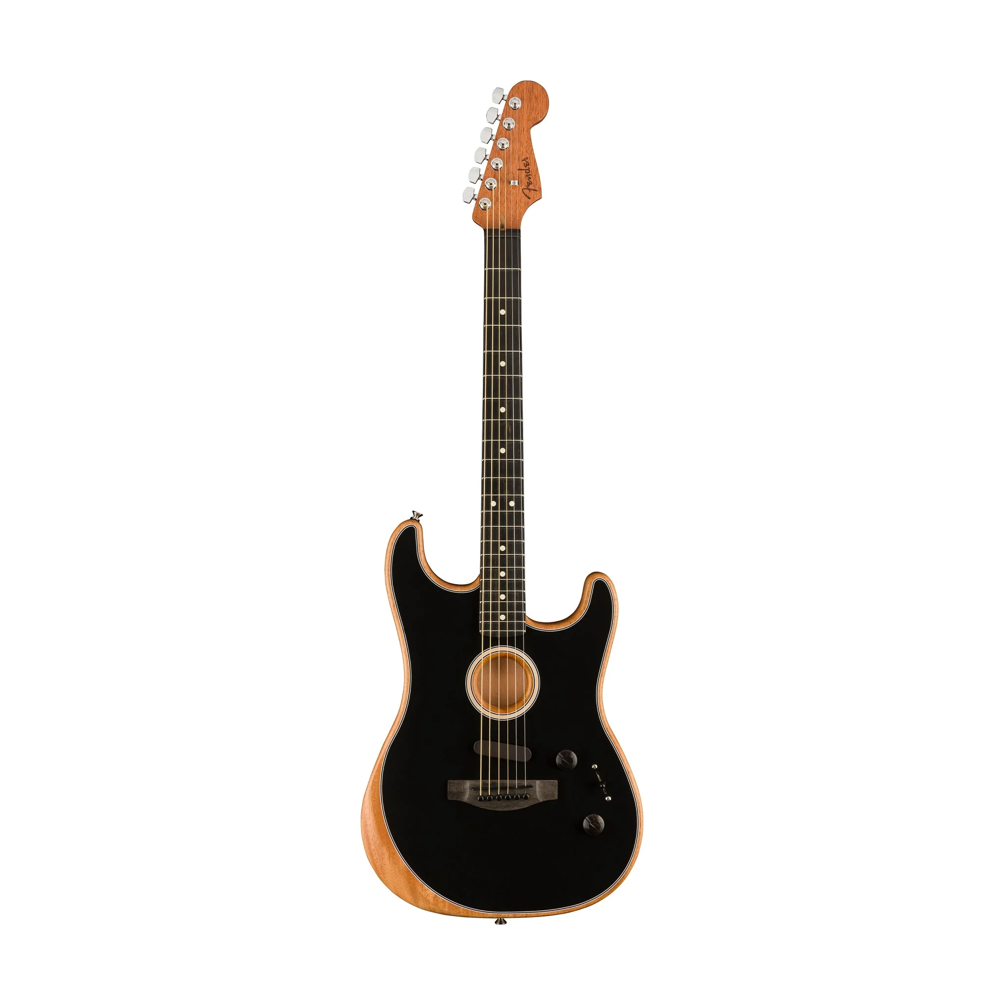 Fender American Acoustasonic Stratocaster w/Bag, Black - Image 2