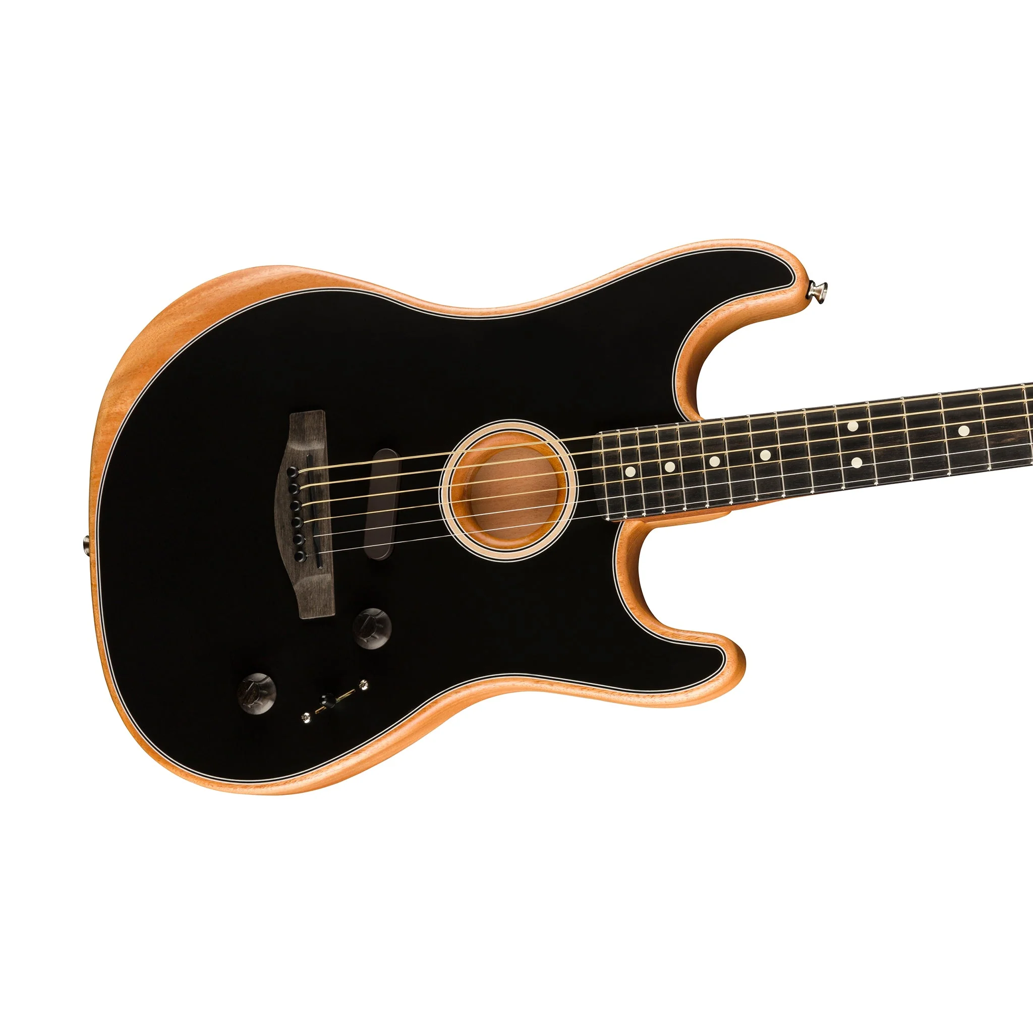 Fender American Acoustasonic Stratocaster w/Bag, Black - Image 4