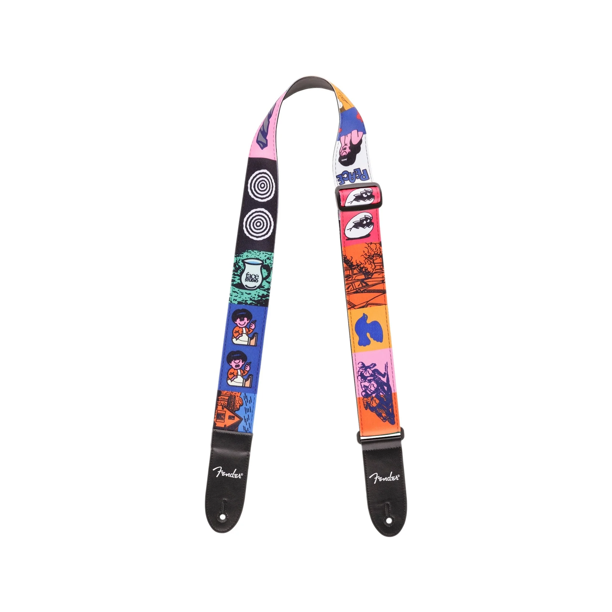 Fender Art Canvas FACE Guitar Strap - Image 3