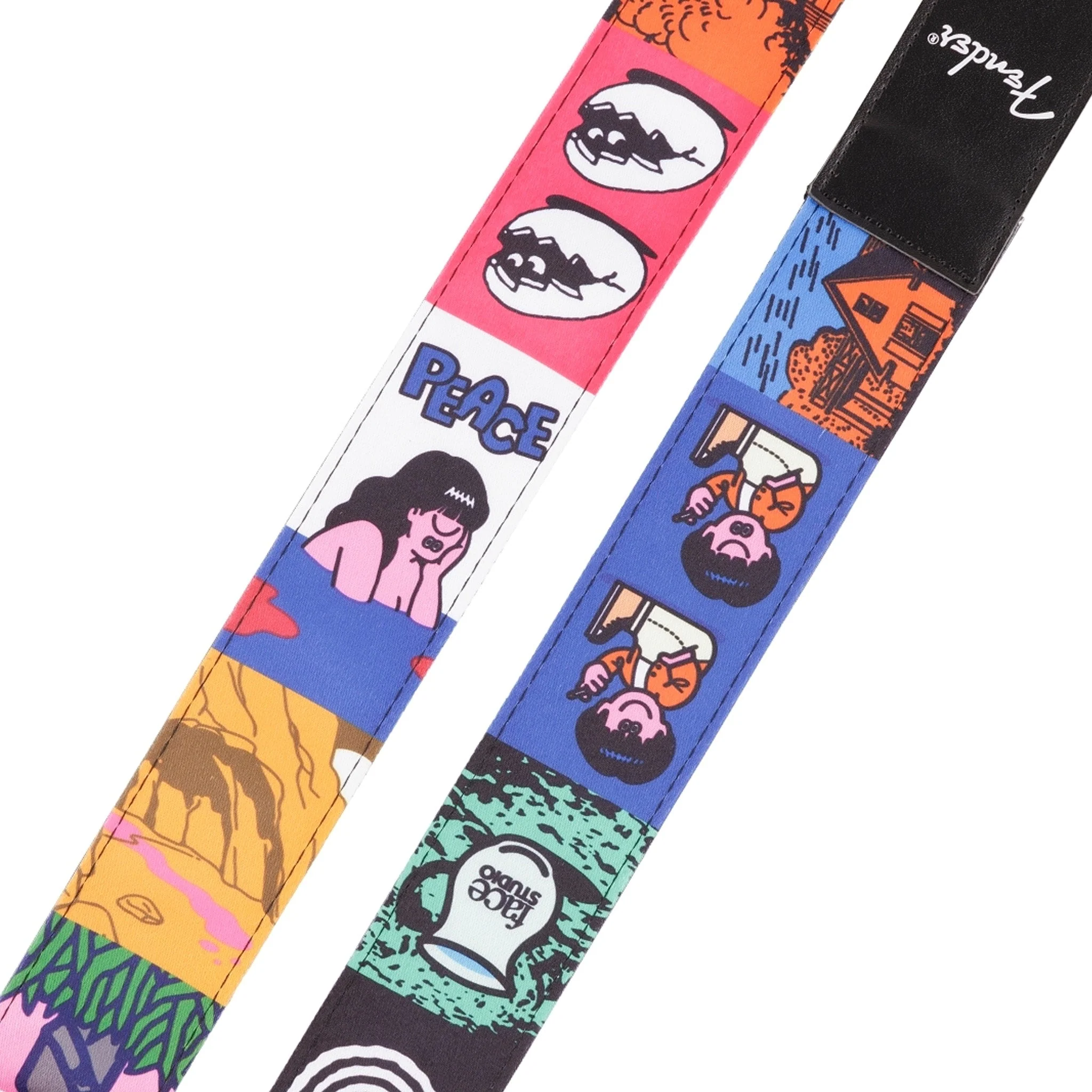 Fender Art Canvas FACE Guitar Strap - Image 5