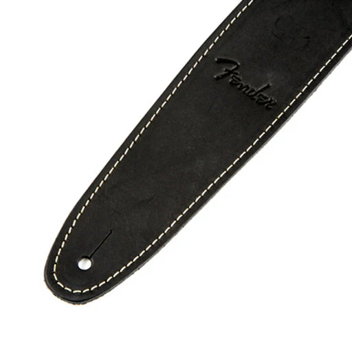 Fender Ball Glove Leather Guitar Strap, Black - Image 3