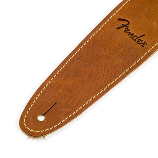 Fender Ball Glove Leather Guitar Strap, Brown - Image 2
