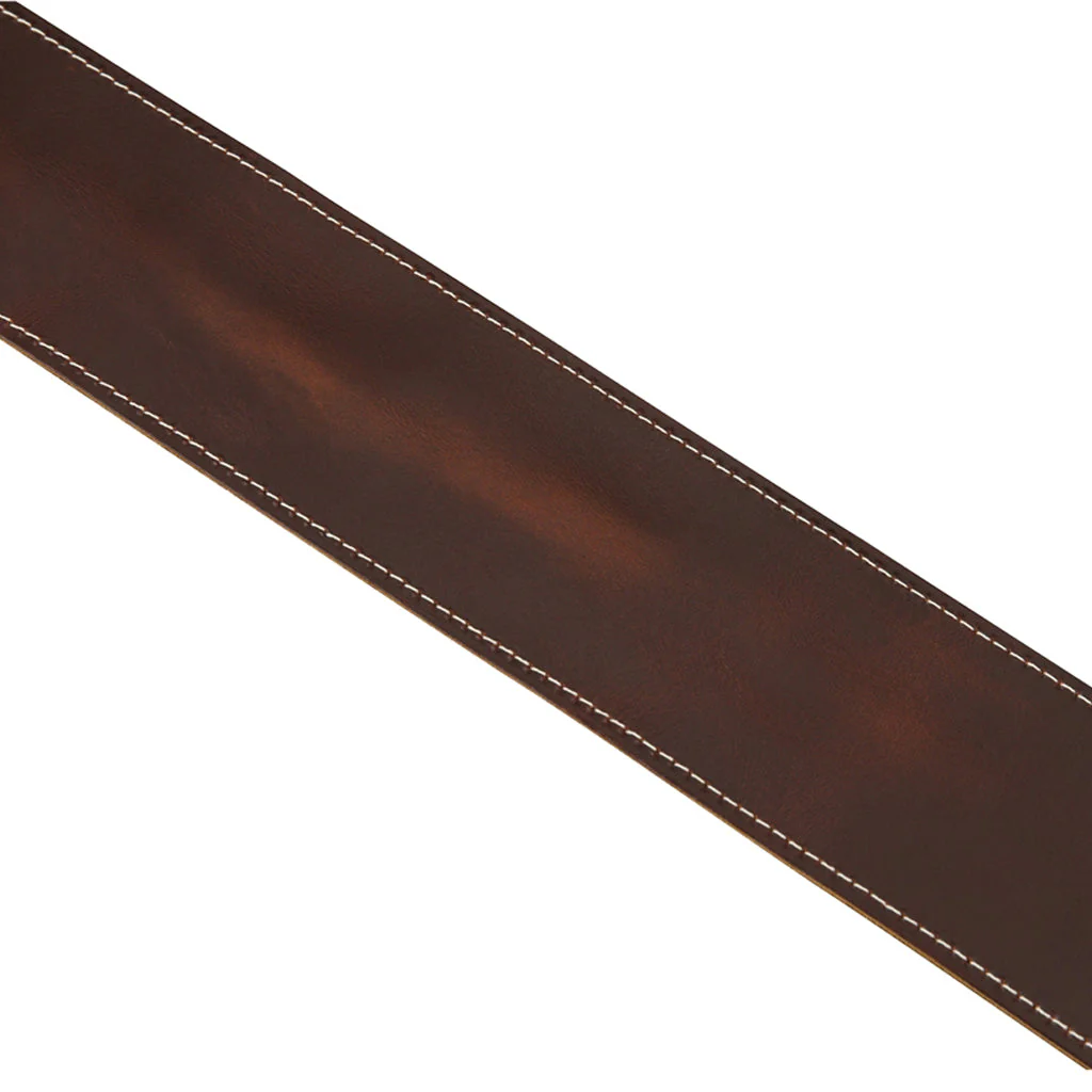 Fender Broken-in Leather Guitar Strap, Brown, 2.5inch - Image 4