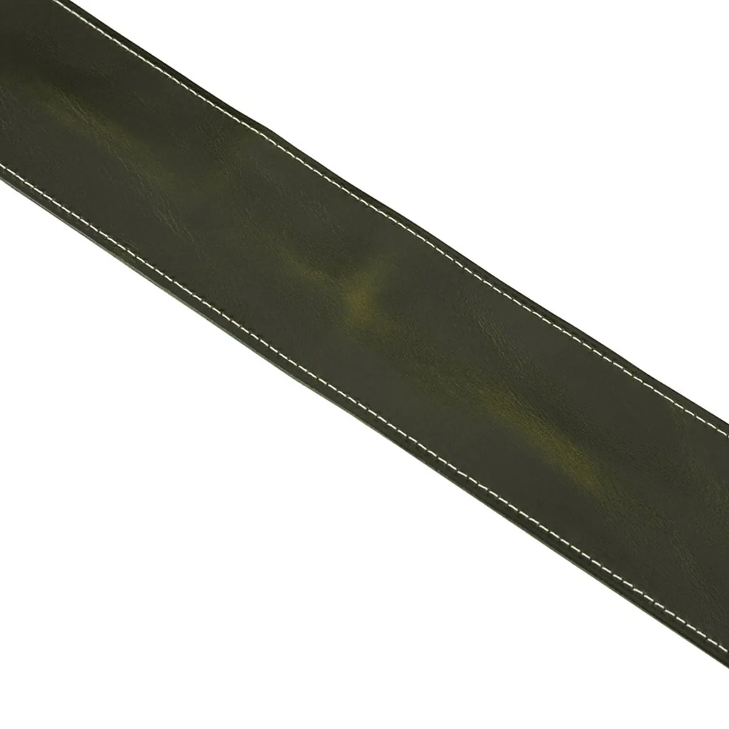 Fender Broken-in Leather Guitar Strap, Green, 2.5inch - Image 4