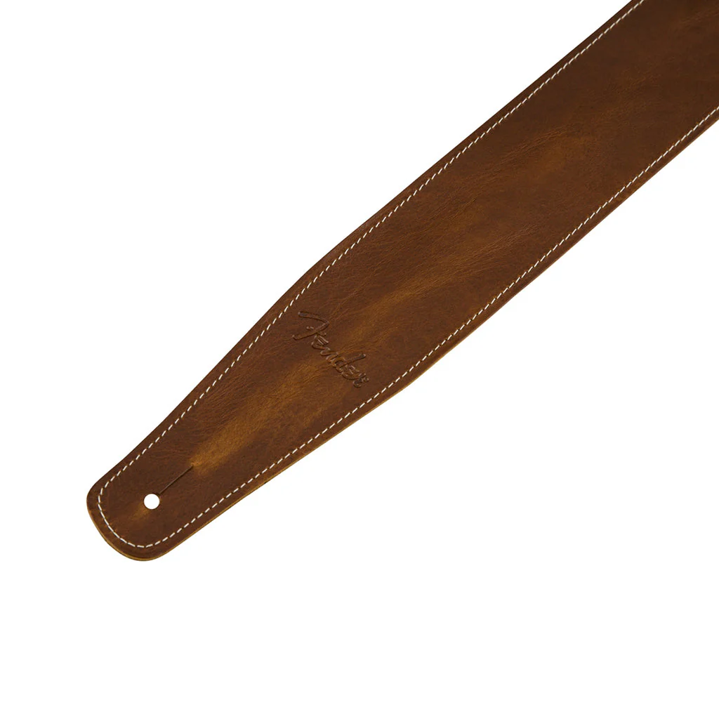 Fender Broken-in Leather Guitar Strap, Tan, 2.5inch - Image 2