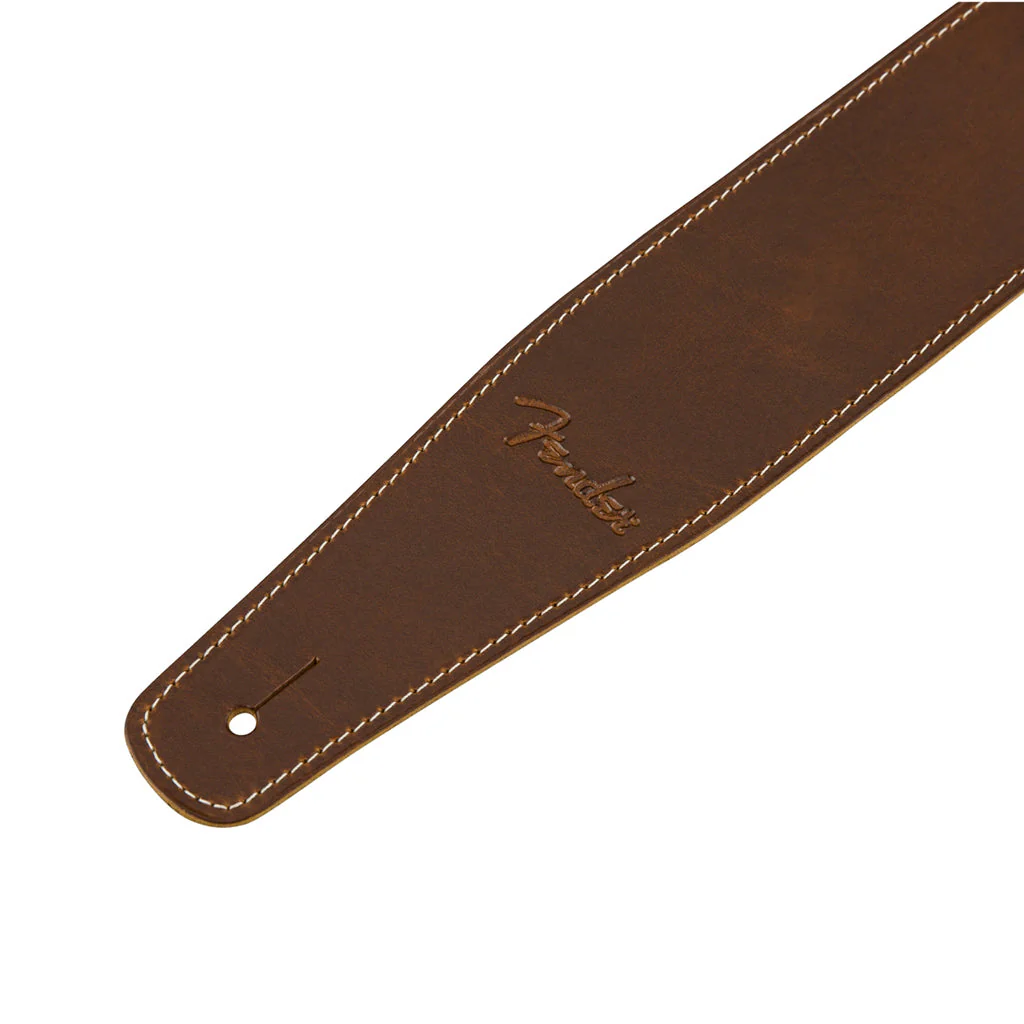 Fender Broken-in Leather Guitar Strap, Tan, 2.5inch - Image 3